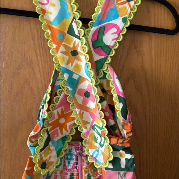 NWT Celia B Colorful Geometric Print Halter Dress - Picture 8 of 10